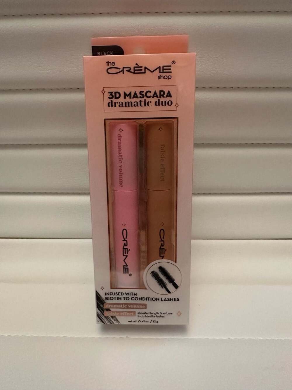 The Crème Shop 3D Mascara Dramatic Duo Black Infused with Biotin